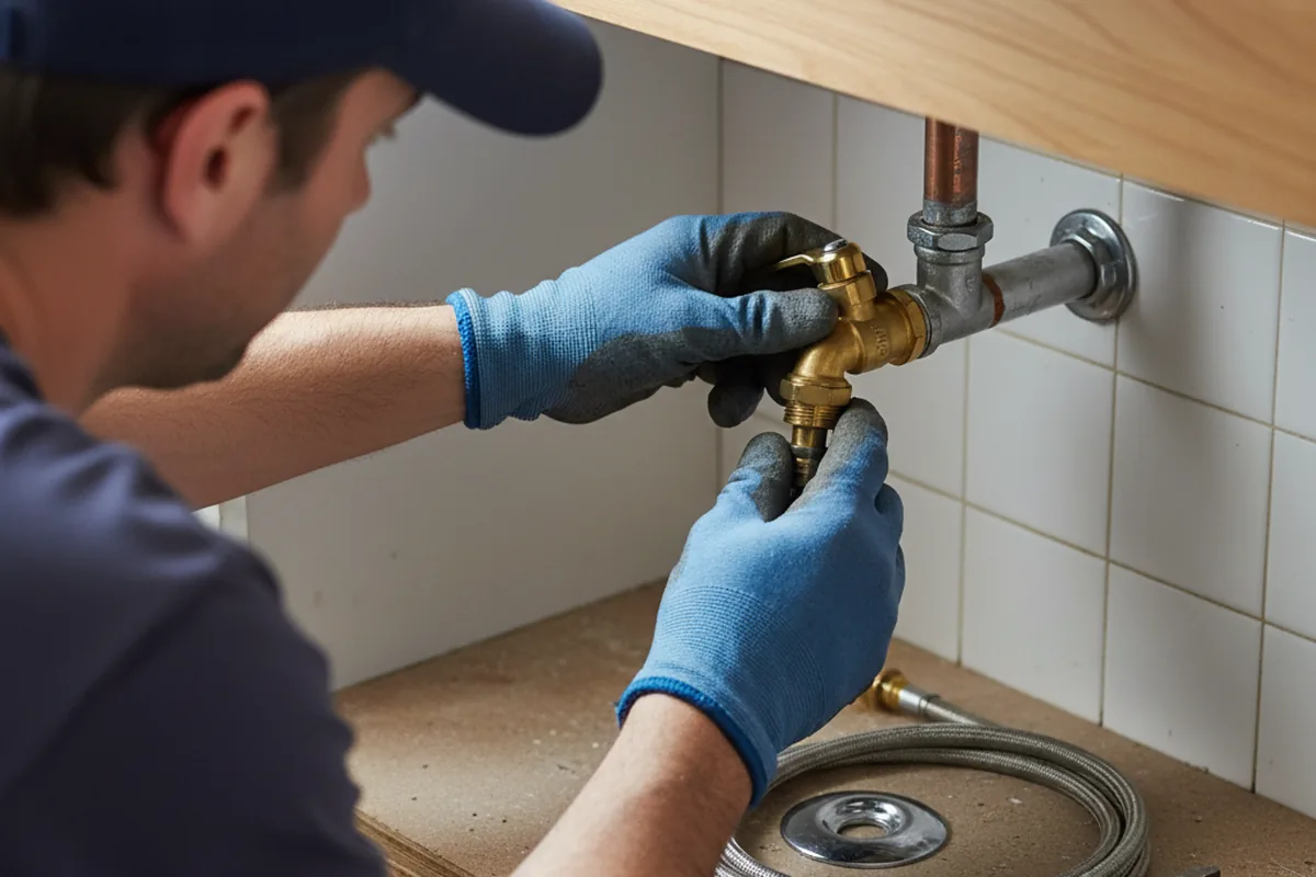 Shutoff valve and fitting work during Faucet and Fixture Repair in Cornucopia